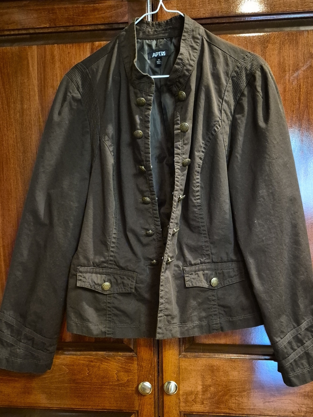 Apt. 9 Brown Military-Style Button Front Blazer